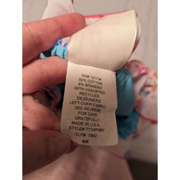 Twirls & Twigs Blue Tie String Strap Dress/ Top Birdhouse Clock Girls Size 6x - Picture 4 of 9